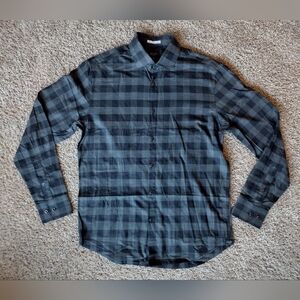 Good Man Brand Dark Checkered Button Down Shirt NWOT